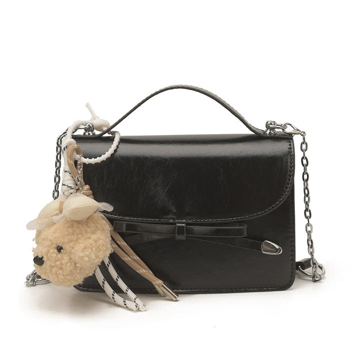 Damen elegante Mini-Handtasche mit niedlichem Anhänger Nord Taschen