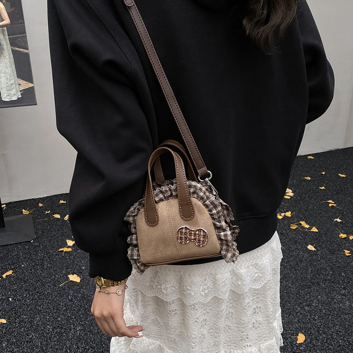 Damen Mini Hobo-Tasche mit verspieltem Rüschendesign Nord Taschen
