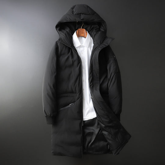 Herren Wattierter Langparka mit Kapuze und winddichtem Schutz Nord Taschen