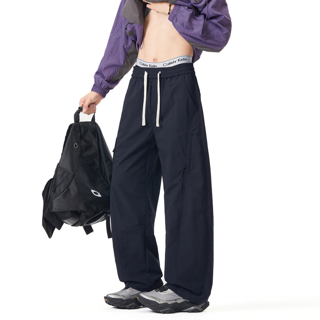 Herren Weite Tech‑Cargohose mit Tunnelzugbund und Reißverschlusstaschen Nord Taschen