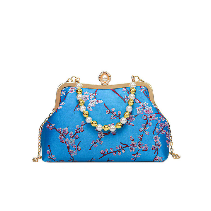 Damen stilvolle Clutch mit luxuriösem Perlenschmuck Nord Taschen