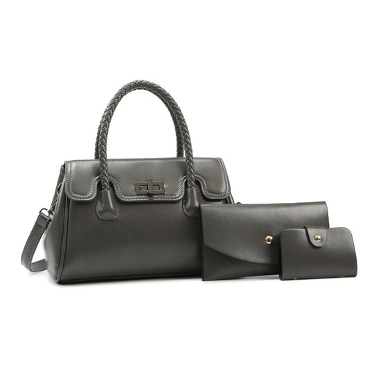 Damen strukturiertes Handtaschen-Set mit abnehmbarem Umhängeriemen Nord Taschen