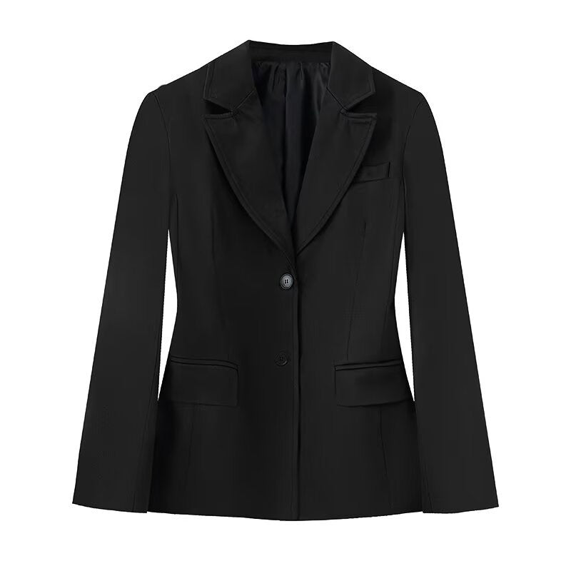 Damen 50+ taillierter Zweiknopf‑Blazer mit Reverskragen, Pattentaschen und Gehschlitz Nord Taschen