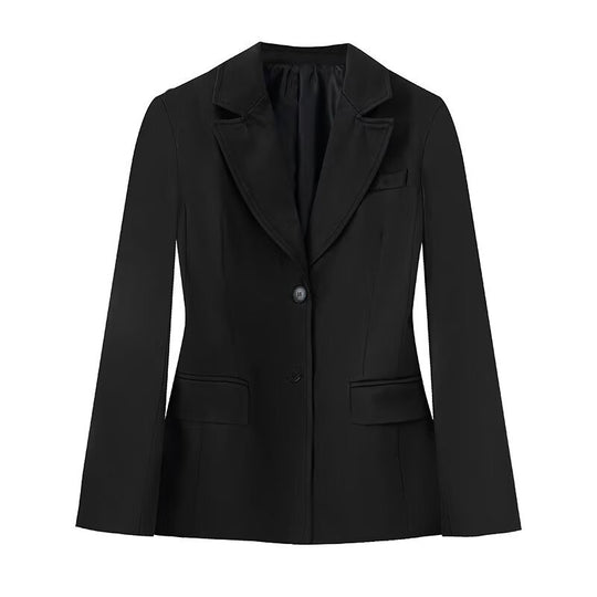 Damen 50+ taillierter Zweiknopf‑Blazer mit Reverskragen, Pattentaschen und Gehschlitz Nord Taschen