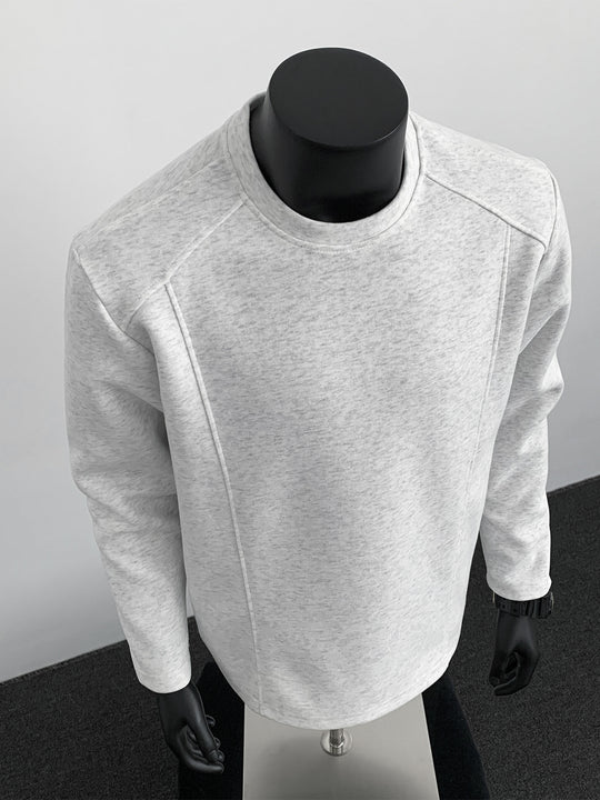Herren Sweatshirt mit strukturierten Nahtdetails und Rundhalsausschnitt Nord Taschen