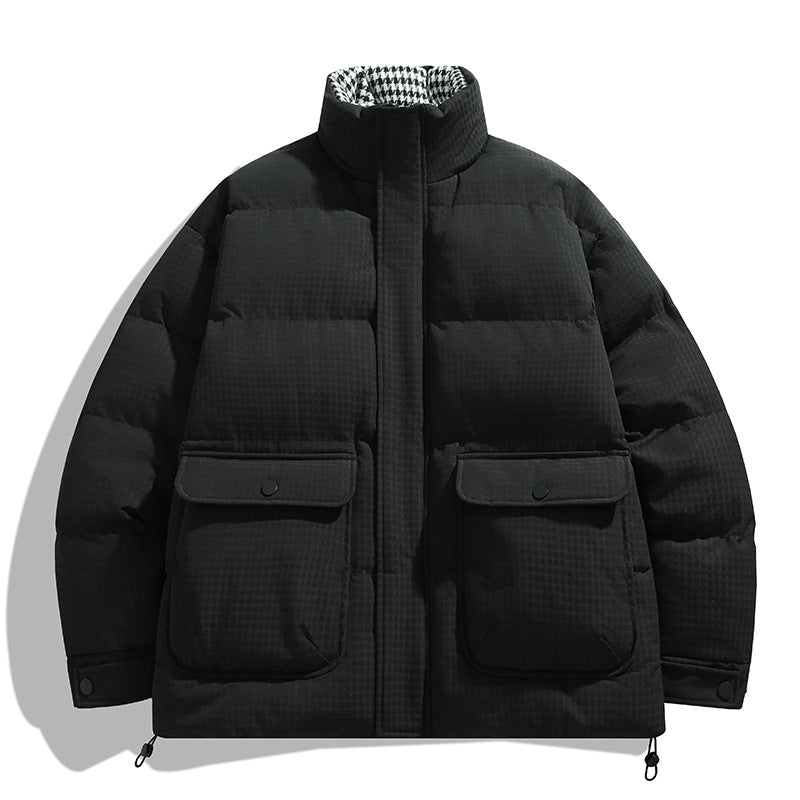 Unisex Wattierte Steppjacke mit großen Pattentaschen, Stehkragen und Ripstop-Struktur Nord Taschen