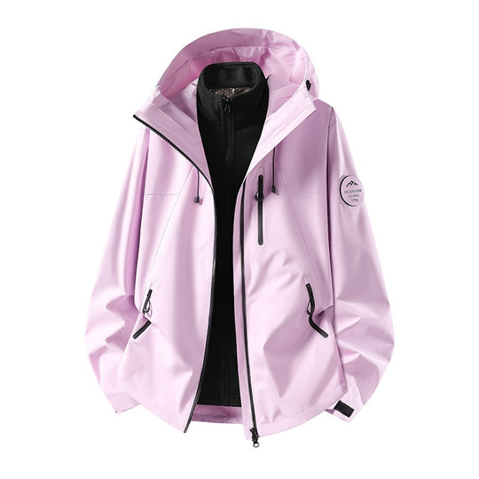 Herren Zweiteilige wasserdichte Outdoorjacke mit abnehmbarer Fleece‑Innenjacke und versiegelten Nähten Nord Taschen