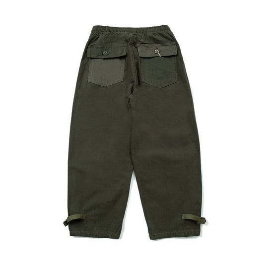 Herren Locker geschnittene Utility-Cargo-Hose mit Kordelbund und verstellbaren Beinriemen Nord Taschen