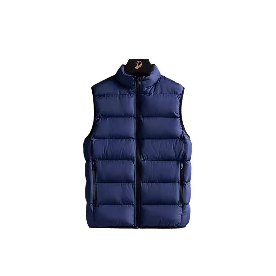 Herren Slim-Fit ultraleichte Stepp-Thermoweste mit hochschließendem Kragen und wasserabweisenden Reißverschlüssen Nord Taschen