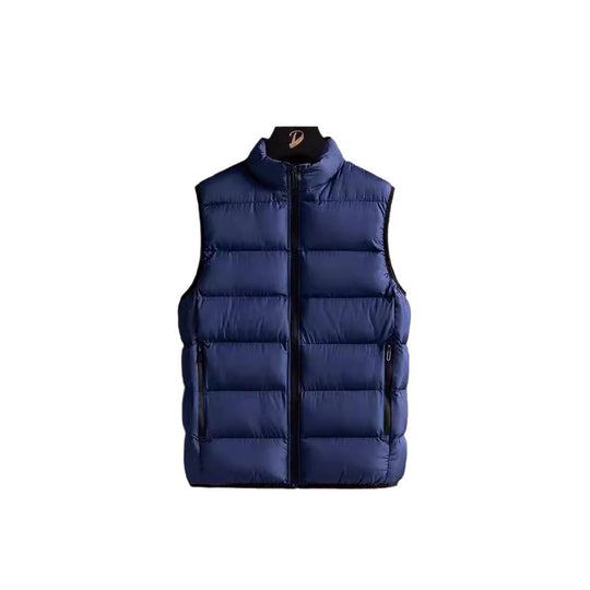 Herren Slim-Fit ultraleichte Stepp-Thermoweste mit hochschließendem Kragen und wasserabweisenden Reißverschlüssen Nord Taschen