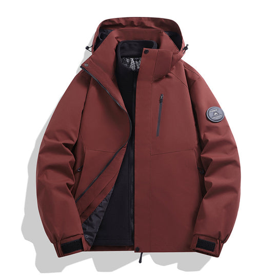 Herren Softshell-Performancejacke mit abnehmbarer Kapuze, verdecktem durchgehendem Reißverschluss und ergonomischem Schnitt Nord Taschen