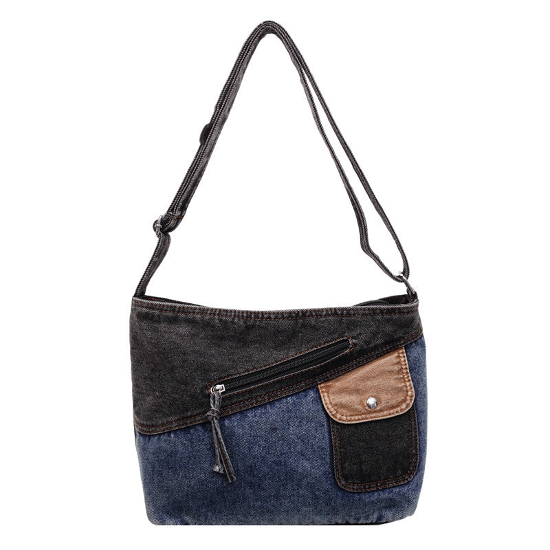 Damen Umhängetasche aus strapazierfähigem Denim mit praktischen Fächern Nord Taschen