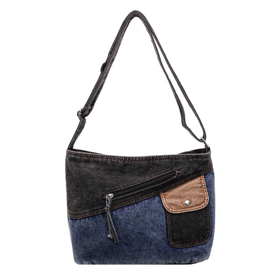 Damen Umhängetasche aus strapazierfähigem Denim mit praktischen Fächern Nord Taschen