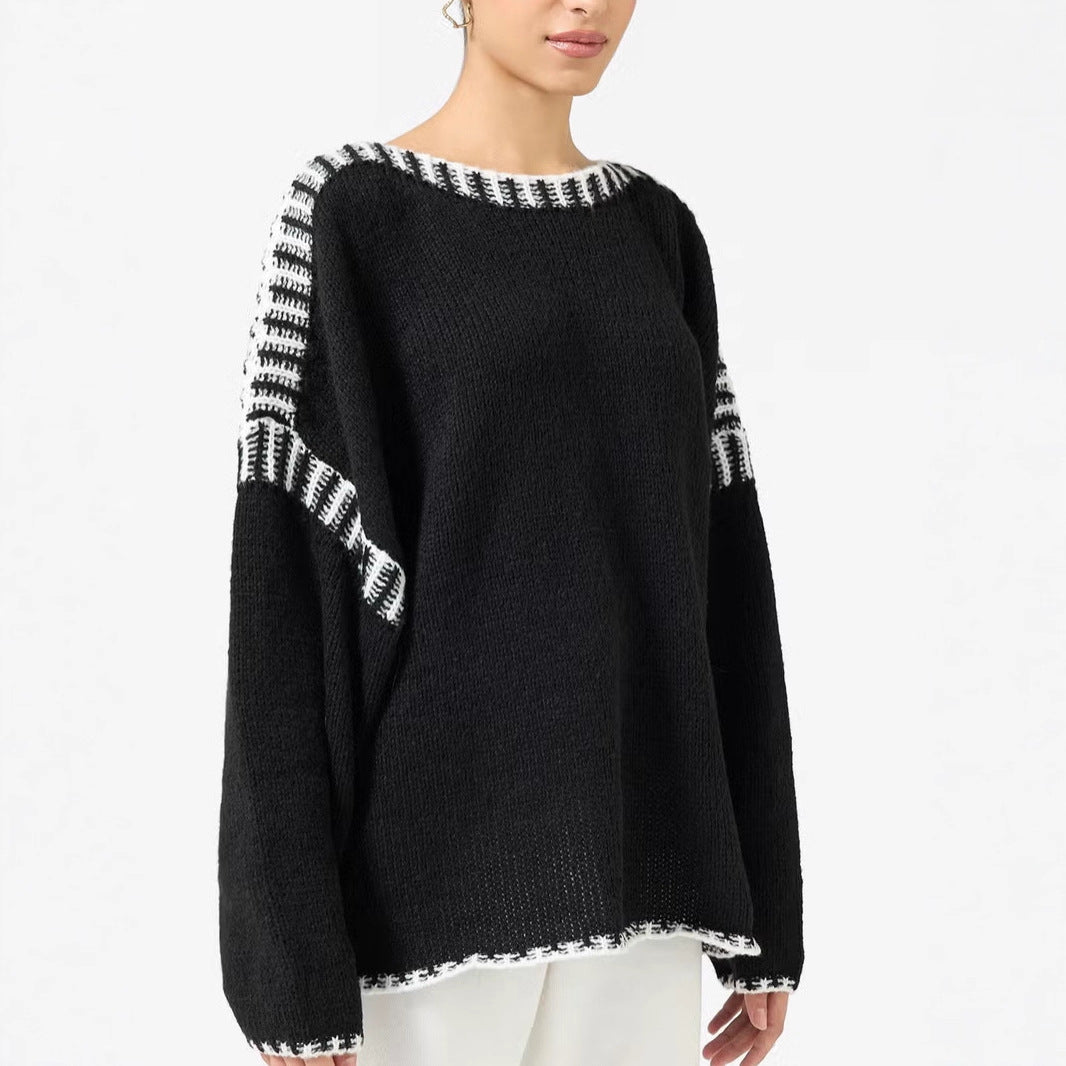 Damen Oversized Strickpullover Nord Taschen