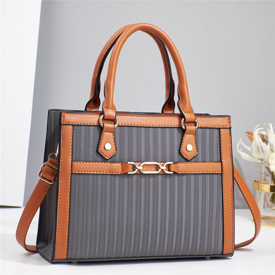 Damen trendige Handtasche mit strukturiertem Obermaterial und abnehmbaren Schulterriemen Nord Taschen