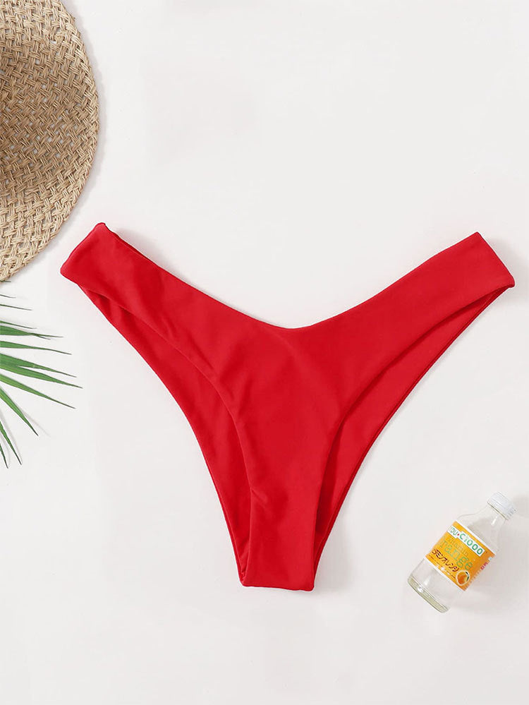 Damen Hochgeschnittene Bikinihose mit hohem Beinausschnitt und komfortablem Schnitt