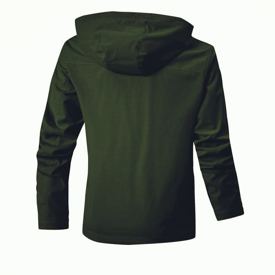 Herren Wasserdichte Fieldjacke mit Kapuze, reflektierenden Streifen und kariertem Innenfutter Nord Taschen