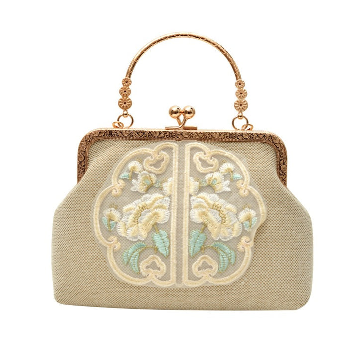 Damen elegante Handtasche mit floraler Stickerei Nord Taschen