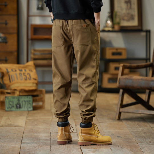Herren Cargo-Joggerhose mit Kordelzug, verstärkten Knieeinsätzen und elastischen Bündchen Nord Taschen