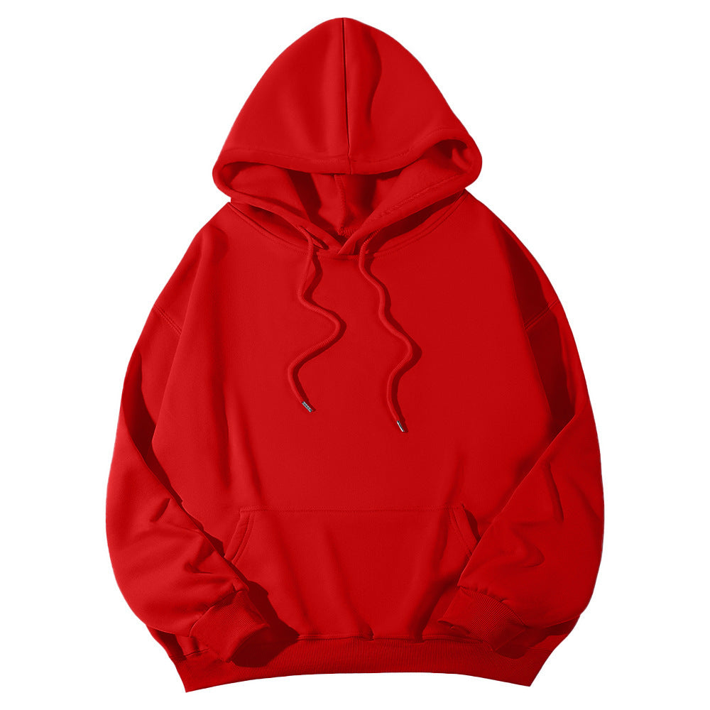 Unisex nan Oversize-Fleece-Hoodie mit tiefer Schulter, Kängurutasche und breitem Rippbund Nord Taschen