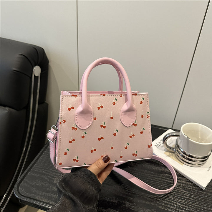 Damen handliche Umhängetasche mit fruchtigem Kirschmotiv Nord Taschen