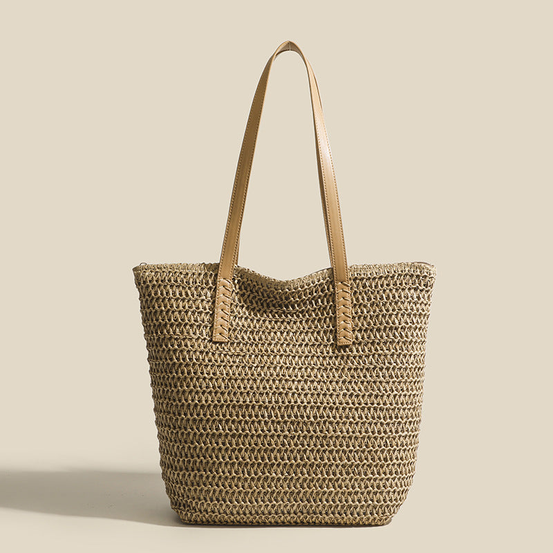 Damen Freizeit Jutetasche mit geflochtenen Griffen Nord Taschen