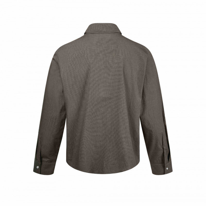 Herren Boxy-Hemdjacke mit Zwei-Wege-Metallreißverschluss und feiner Strukturqualität Nord Taschen