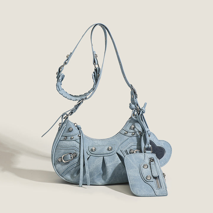 Damen Umhängetasche mit elegantem Kroko-Design und praktischen Außentaschen Nord Taschen