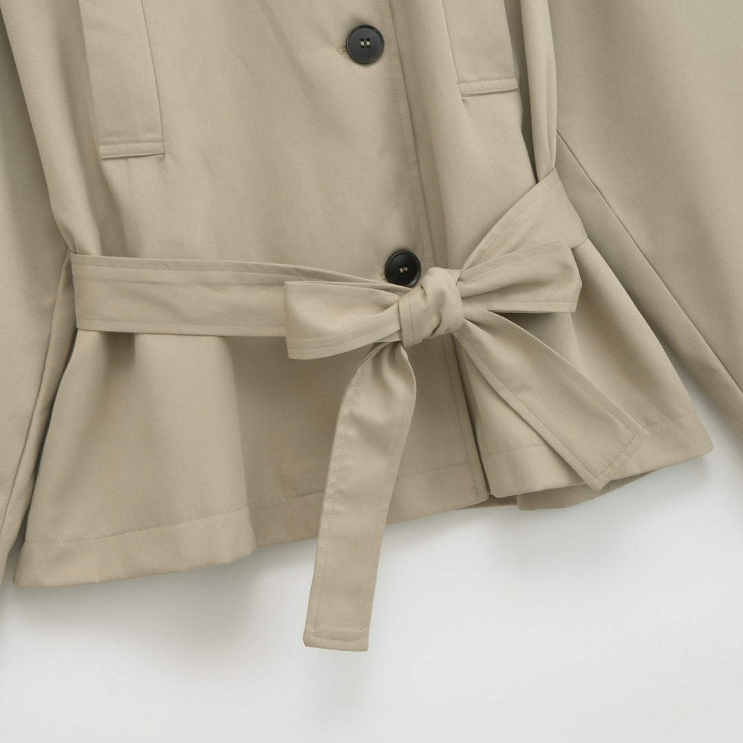 Damen Kurztrench mit Bindegürtel und weitem Arm Nord Taschen