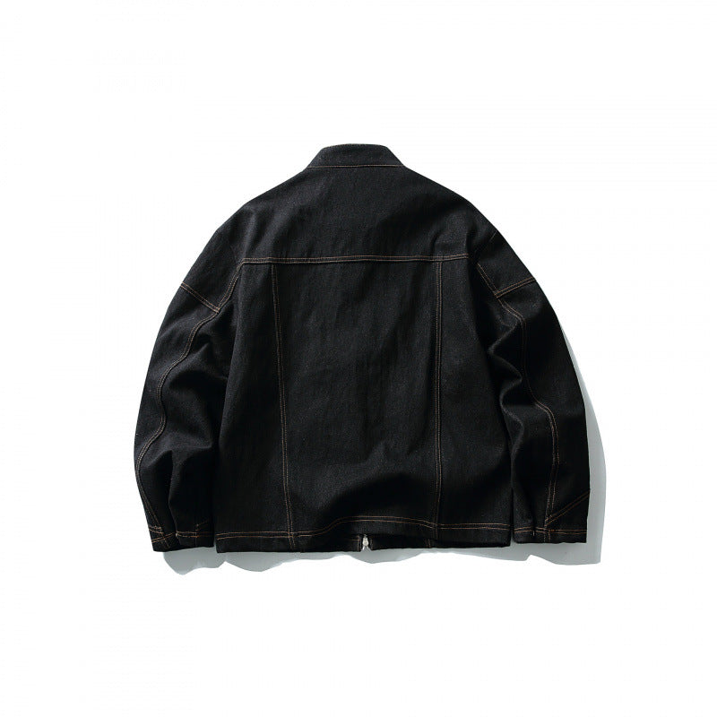 Herren Kurze Canvasjacke mit markanten Metall-Knebelverschlüssen und Kontrastnähten Nord Taschen