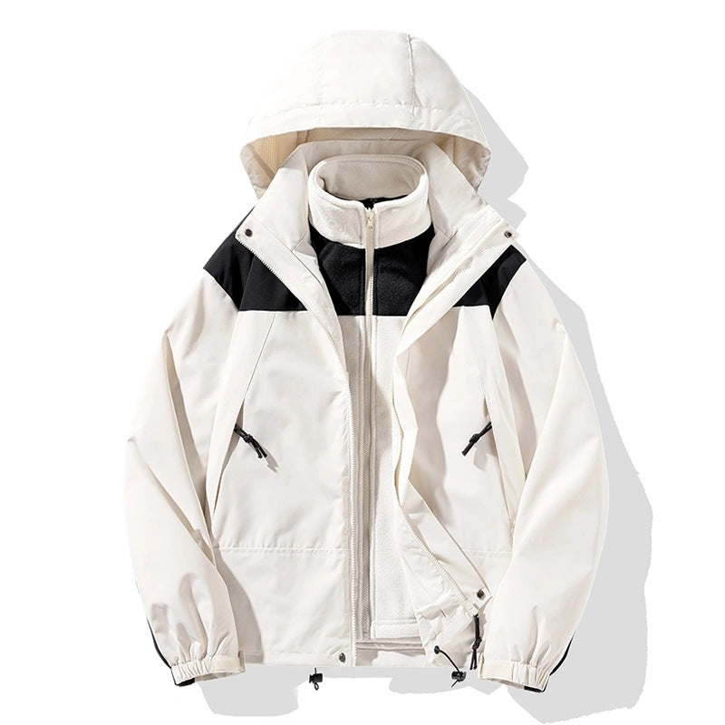 Herren Zweiteiliges Softshell-Set mit abnehmbarem Fleece‑Innenlayer und verstellbarer Kapuze Nord Taschen