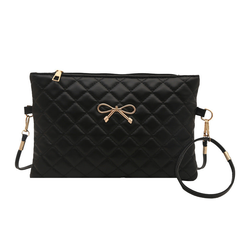 Damen elegante Clutch mit elegantem Steppmuster und zierlichem Schleifenakzent Nord Taschen
