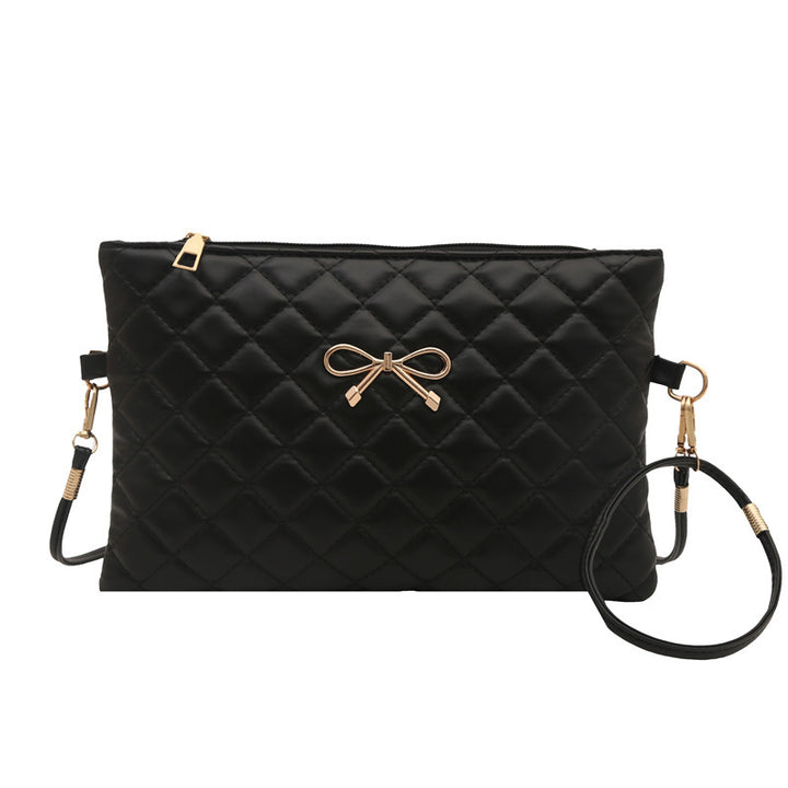 Damen elegante Clutch mit elegantem Steppmuster und zierlichem Schleifenakzent Nord Taschen