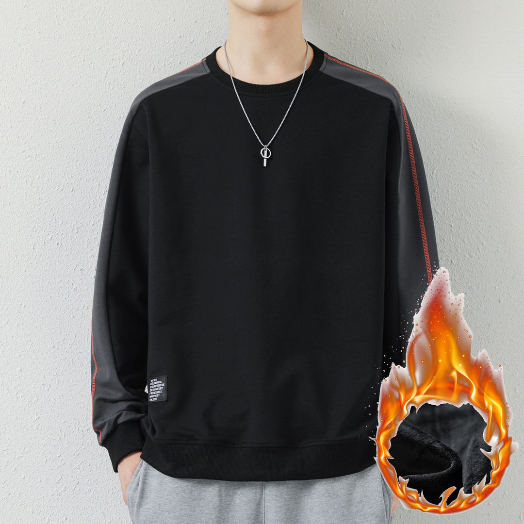 Herren Oversize-Sweatshirt mit kontrastierenden Ärmeln, Flachnaht-Details und Rippbündchen Nord Taschen