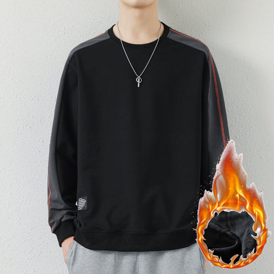 Herren Oversize-Sweatshirt mit kontrastierenden Ärmeln, Flachnaht-Details und Rippbündchen Nord Taschen
