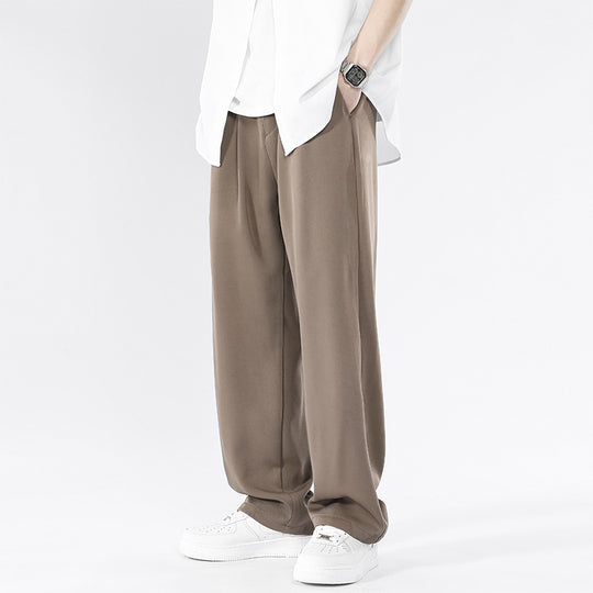 Herren Weite Palazzo‑Hose aus fließendem Viskose‑Mix mit Bundfalten & Seitentaschen Nord Taschen