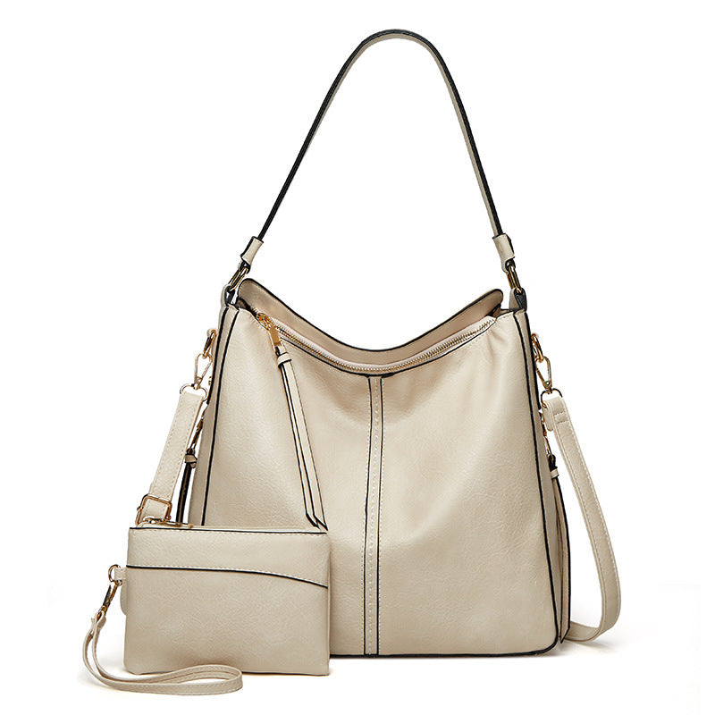 Damen Hobo-Tasche aus hochwertigem Kunstleder mit abnehmbarem Kosmetiktäschchen Nord Taschen