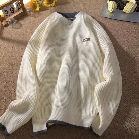 Herren Grobstrickpullover mit hohem Kragen Nord Taschen