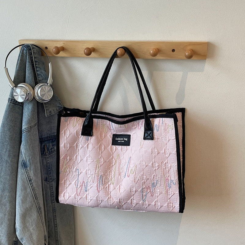 Damen modebewusste Tragetasche mit stilvollem Wellenmuster Nord Taschen