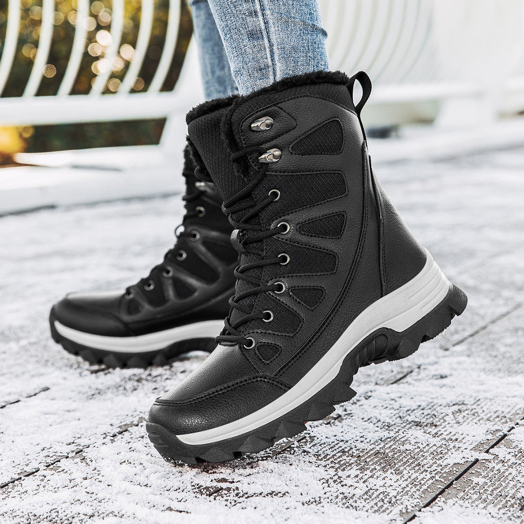 Damen Wasserdichte Winterstiefel mit isolierendem Futter und rutschfester Sohle Nord Taschen