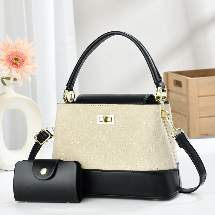 Damen elegante Handtasche mit luxuriösem Steppdesign und abnehmbarer Clutch Nord Taschen