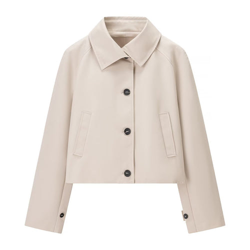Damen Kurzjacke im Trenchstil mit kastiger Boxy‑Silhouette und Raglanärmeln Nord Taschen