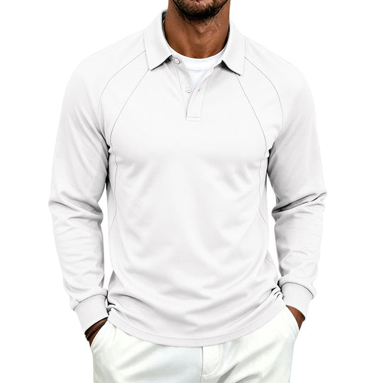 Herren Polo-Sweatshirt mit Raglanärmeln, Halbknopfleiste und Rippbündchen Nord Taschen