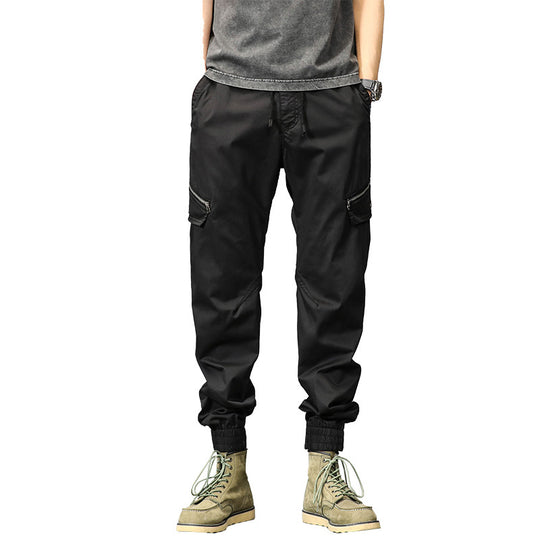 Herren Multifunktionale Cargo-Jogginghose mit Tunnelzugbund, Reißverschluss-Taschen und geripptem Knöchelbündchen Nord Taschen
