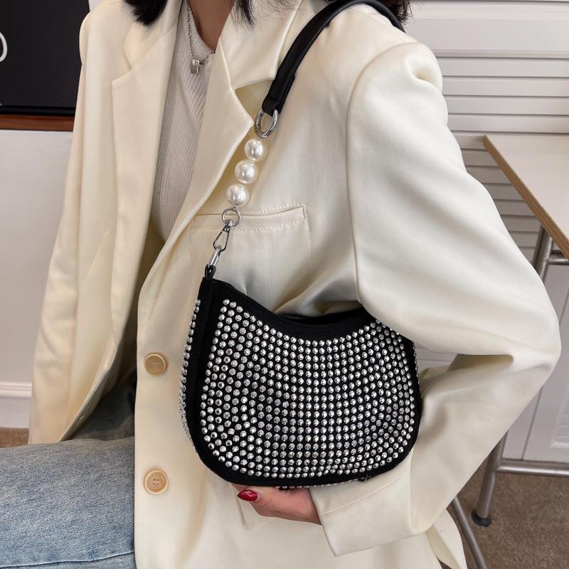 Damen modische Beutelhandtasche mit Perlenakzent Nord Taschen