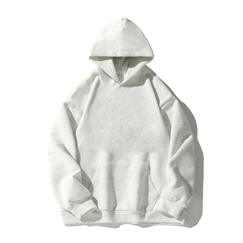 Unisex Kastenförmiger Kapuzenpullover mit minimalistischer Nahtführung, Kängurutasche und verlängertem Rückenteil Nord Taschen