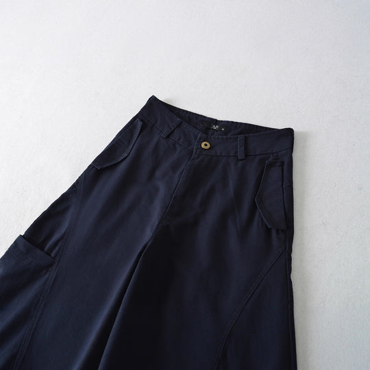 Damen Cropped Cargohose mit hoher Taille, weitem Bein und Klappentaschen Nord Taschen