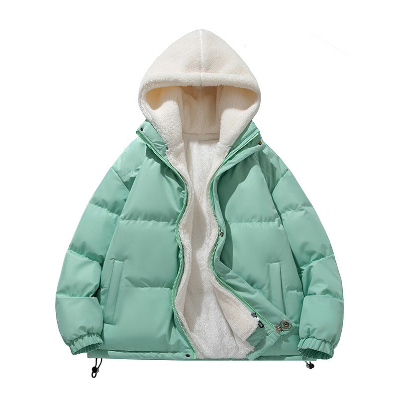 Damen Wattierte Kapuzenjacke mit weichem Fleecefutter Nord Taschen