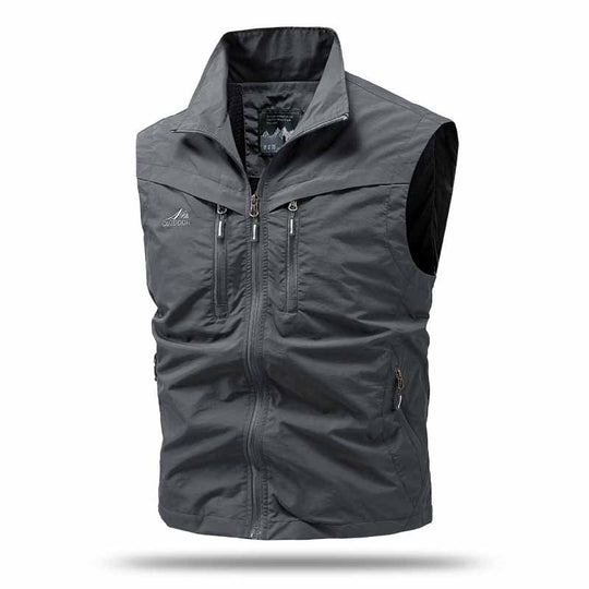 Herren Technische Utility-Weste mit hohem Kragen und Multifachtaschen Nord Taschen