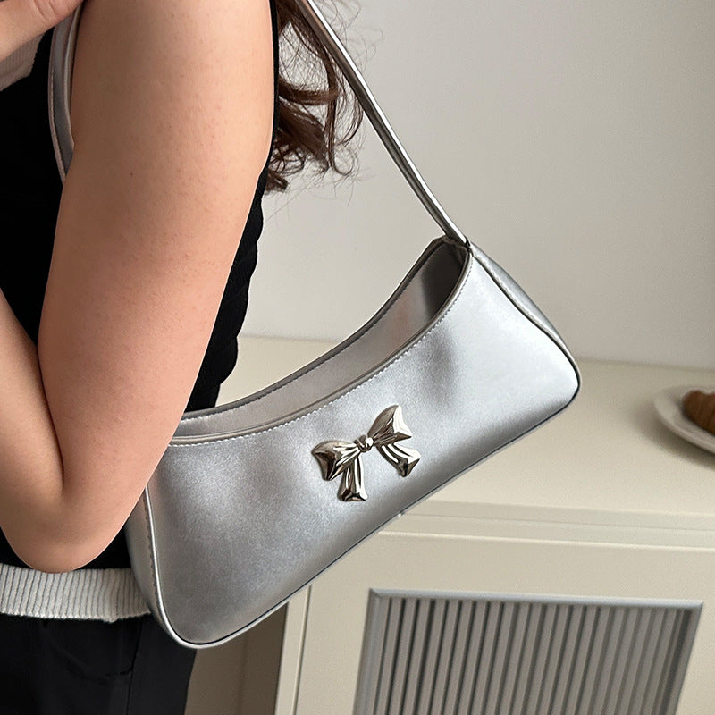 Damen Umhängetasche mit funkelndem Schleifendetail Nord Taschen